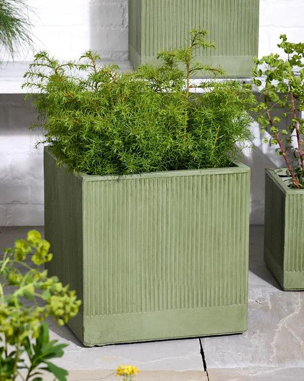 Dibor Agri Green Ribbed Planter Collection