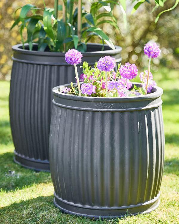 Dibor Almada Set Of 4 Ribbed Planters