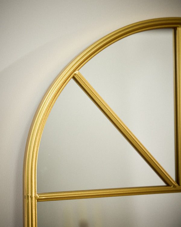 Dibor Alzac Gold Tall Rounded Arch Mirror