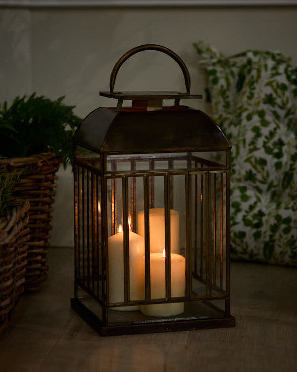 Dibor Antique Style Brass Effect Lantern