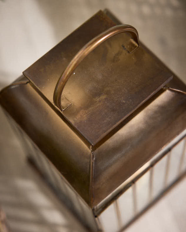 Dibor Antique Style Brass Effect Lantern