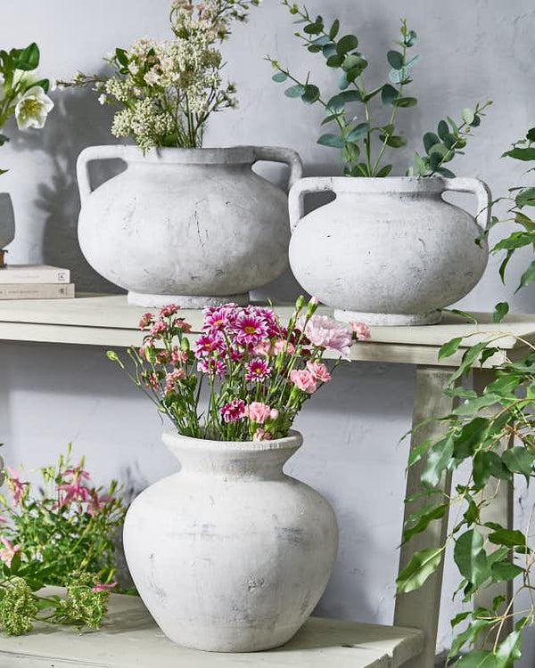 dibor Antique Style Grey Vase Collection