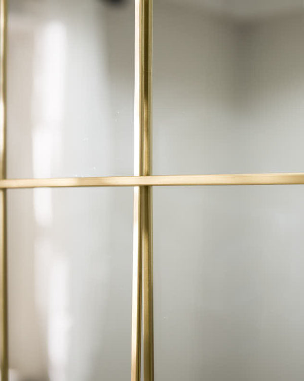 Dibor Arched Gold Indoor Window Mirror