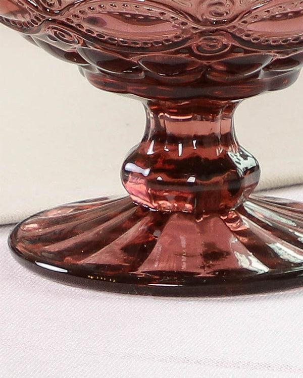 Dibor Aurielle Pink Glass Dessert Bowl