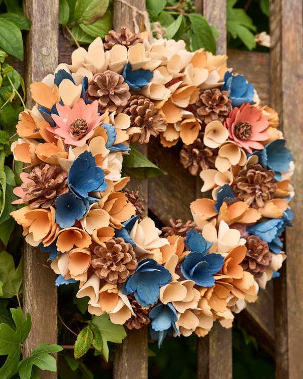 dibor Autumn Floral Door Wreath 32cm