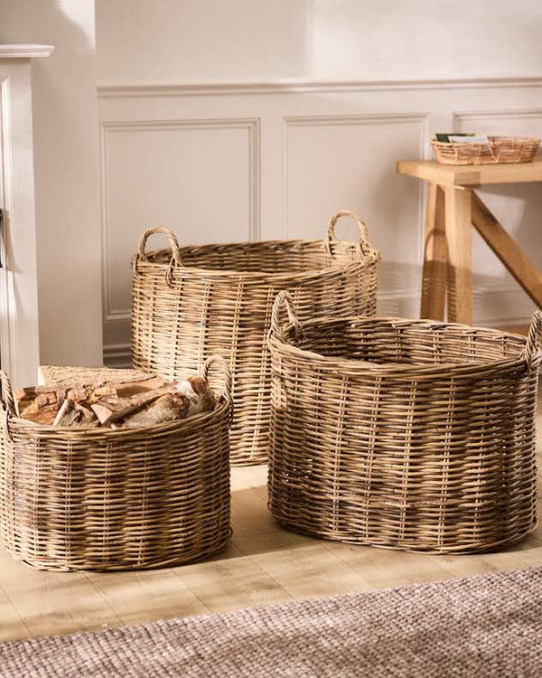 dibor Azara Premium Oval Log Basket