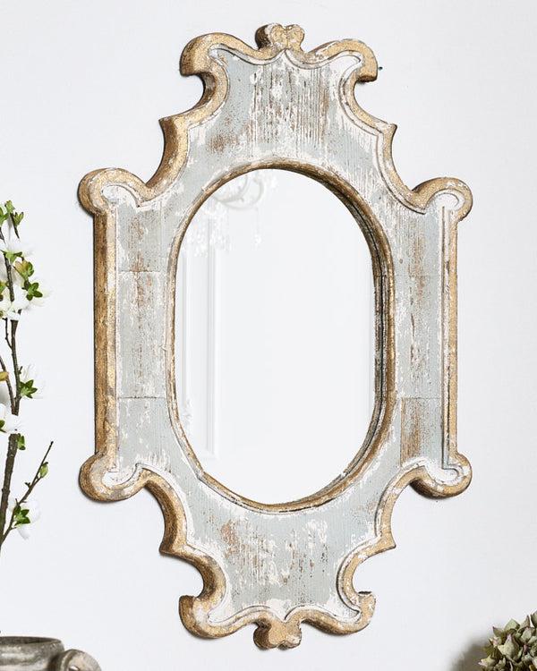 dibor Barfleur Vintage Wood Wall Mirror