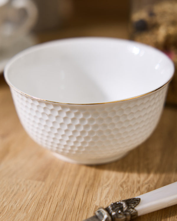 Dibor Bayonne White Ceramic Bowl