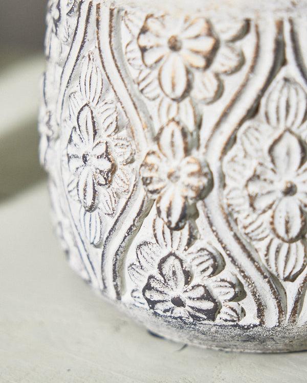 Dibor Bazille Floral Embossed Planters