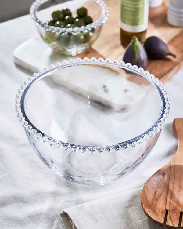 Dibor Bella Perle Beaded Glass Salad Bowl