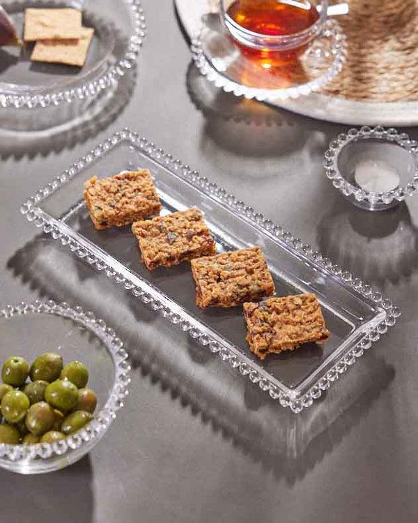dibor Bella Perle Glass Serving Platter