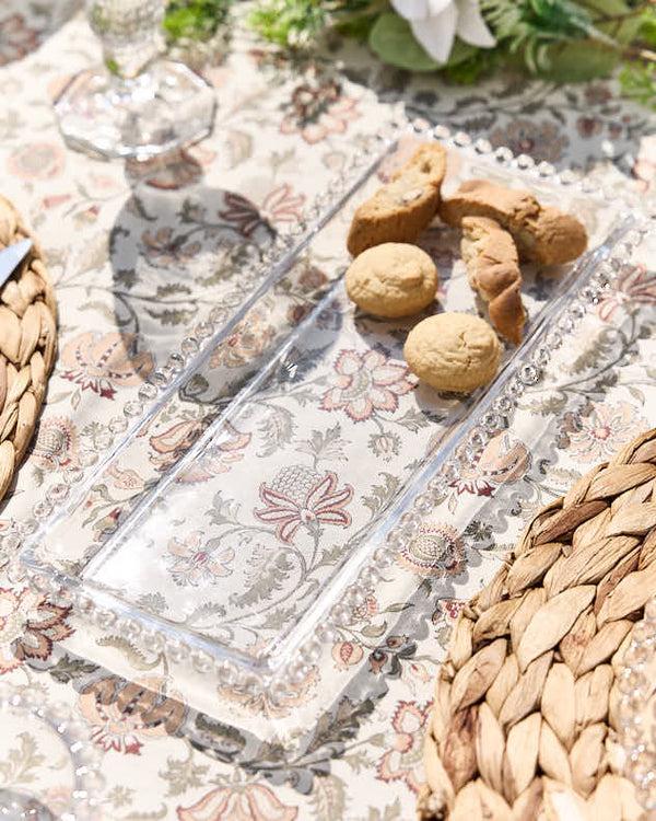 dibor Bella Perle Glass Serving Platter
