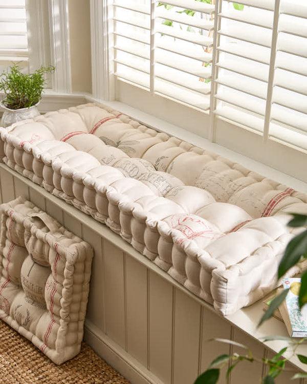 Dibor Belle Jardinere Red Indoor Bench Cushion