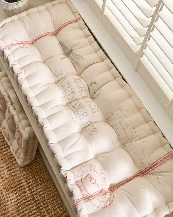 dibor Belle Jardinere Red Indoor Bench Cushion