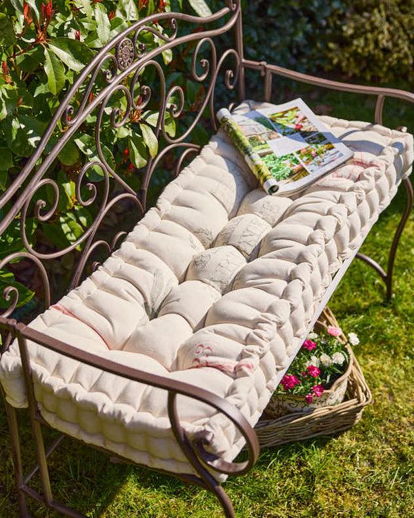 dibor Belle Jardinere Red Outdoor Bench Cushion