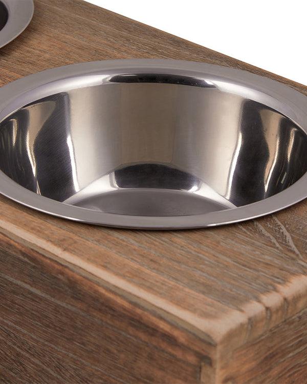 Dibor Bergen Wooden Pet Feeding Station