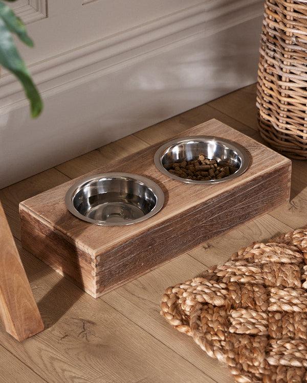 dibor Bergen Wooden Pet Feeding Station