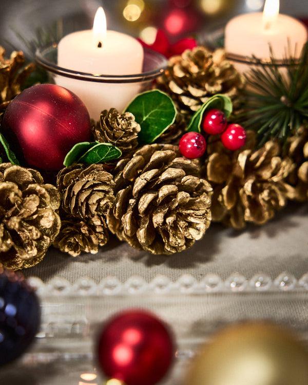 Dibor Berries & Baubles Triple Tealight Holder