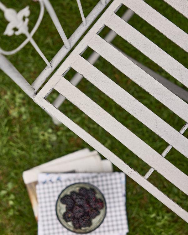 Dibor Bielle Stone Grey Iron Garden Bench