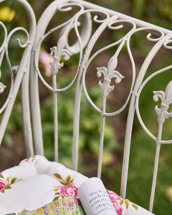 Dibor Bielle Stone Grey Iron Garden Bench