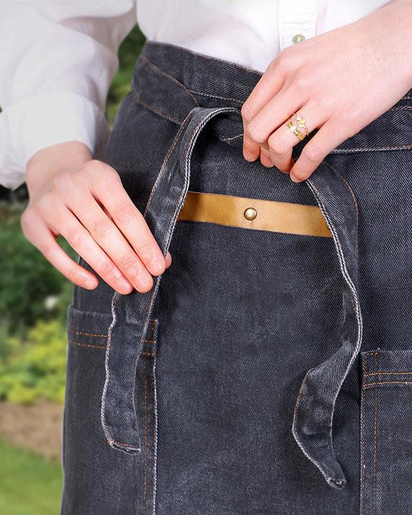 Dibor Black Denim Effect Waist Apron