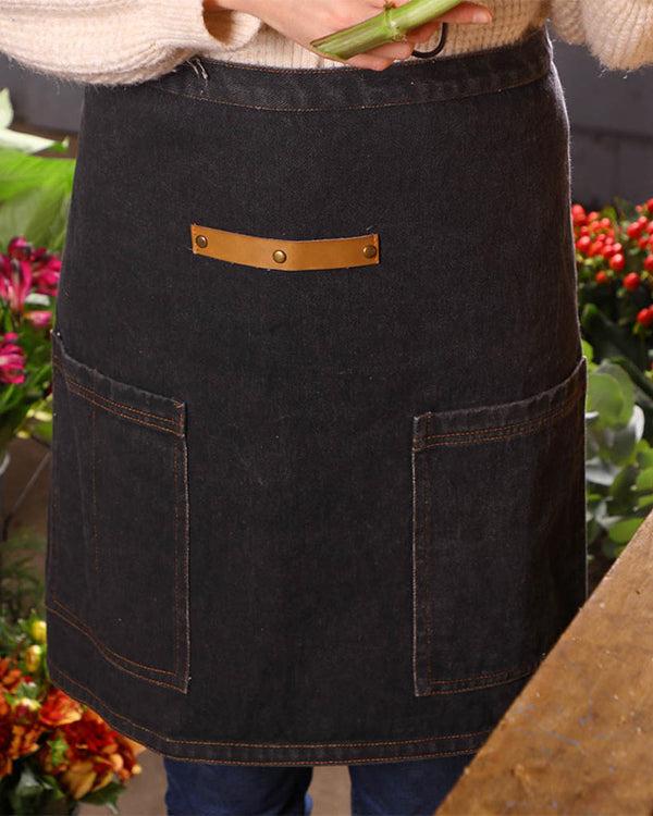 dibor Black Denim Effect Waist Apron