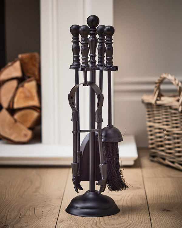 dibor Black Fireside Companion Set