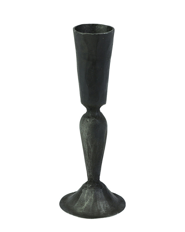 Dibor Black Fluted Candle Stick