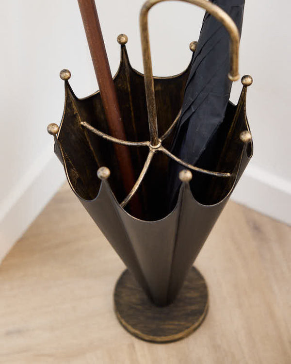 Dibor Black & Gold Umbrella Stand