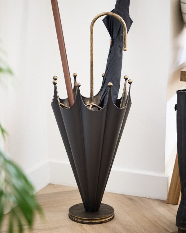 dibor Black & Gold Umbrella Stand