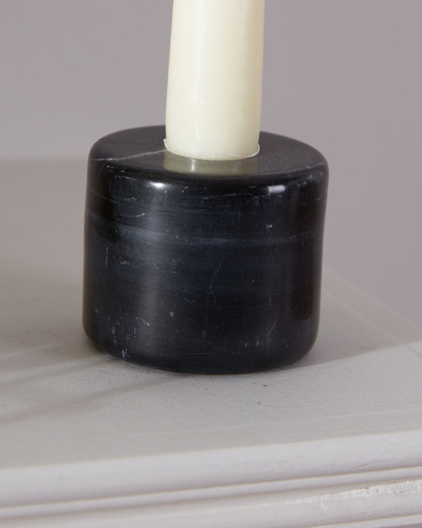Dibor Black Marble Candlestick Holder