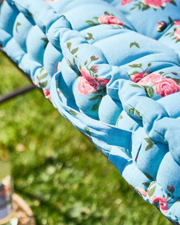 Dibor Blue Rose Garden Bench Cushion