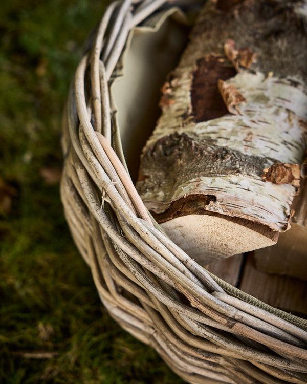 Dibor Boat Shaped Rattan Log Basket