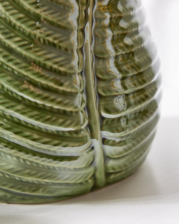 Dibor Botanical Green Leaf Jug Vase