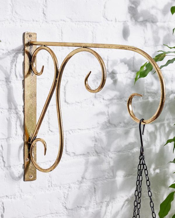 Dibor Brass Effect Scrolled Wall Bracket