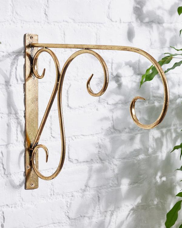 dibor Brass Effect Scrolled Wall Bracket
