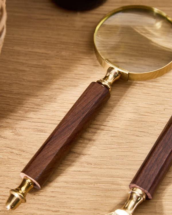 Dibor Brass Magnifying Glass & Bottle Opener