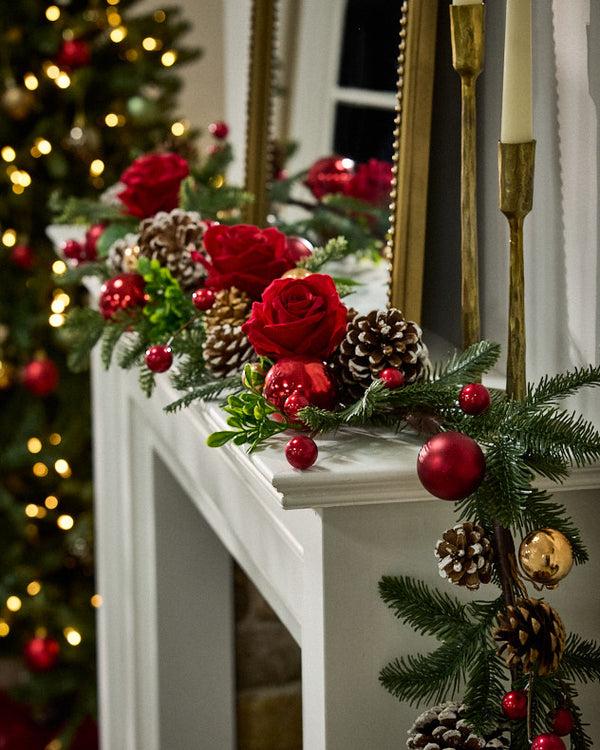 dibor Brockham Rose Garland - 180cm/270cm