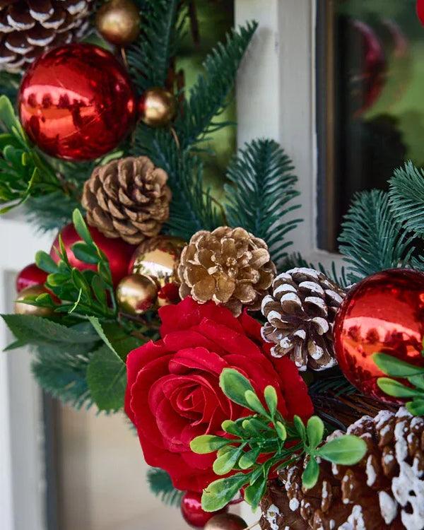 Dibor Brockham Rose Wreath 55cm