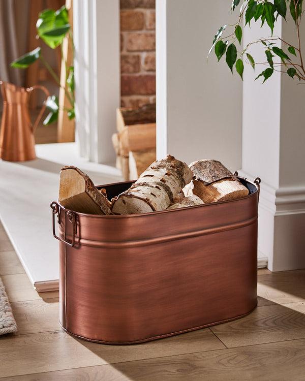 Dibor Bronte Copper Wood Bucket