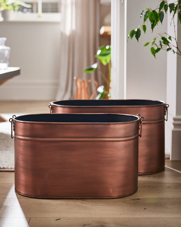dibor Bronte Copper Wood Bucket
