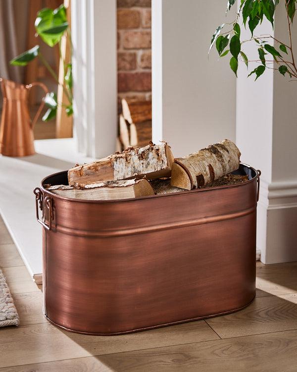 Dibor Bronte Copper Wood Bucket