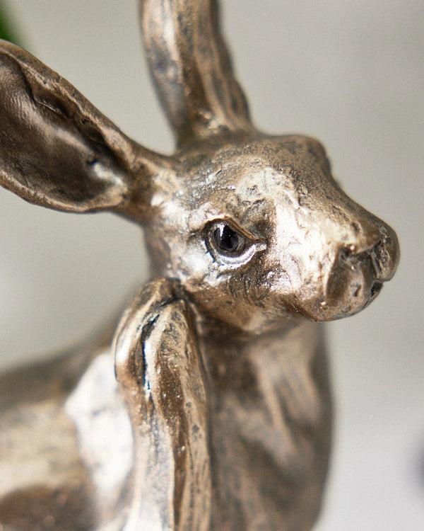 dibor Bronze Scratching Hare Ornament