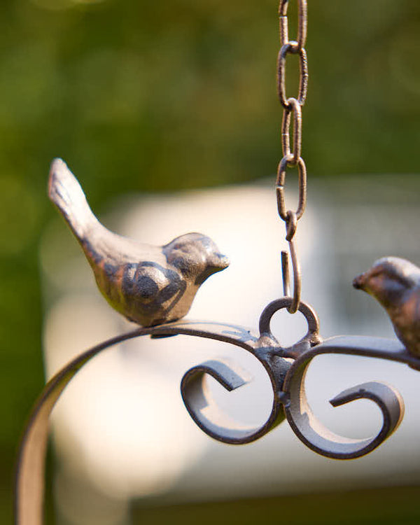 Dibor Brown Hanging Heart Bird Feeder