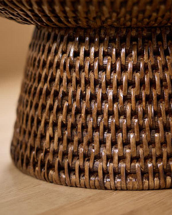 Dibor Brown Rattan Fruit Bowl
