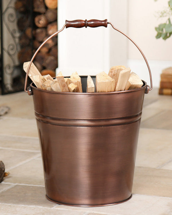 dibor Brushed Copper Kindling Bucket
