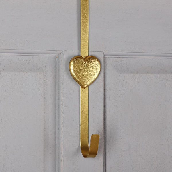 Dibor Brushed Gold Heart Wreath Hanger