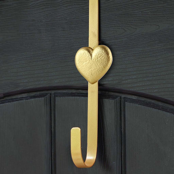 dibor Brushed Gold Heart Wreath Hanger