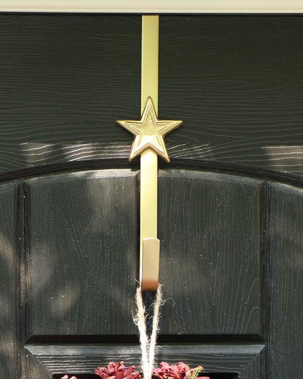 dibor Brushed Gold Star Wreath Hanger