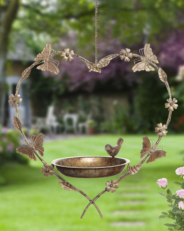 Dibor Butterfly Hanging Heart Bird Feeder